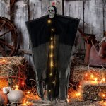 Décoration dextérieur dhalloween crâne lumineux suspendu fantôme avec voile adapté aux décorations dhalloween ... Décoration dextérieur dhalloween crâne lumineux suspendu fantôme avec voile adapté aux décorations dhalloween ...