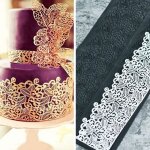 Dcorations de gteaux moules en silicone fondant en dentelle tapis de dentelle pour la cuisson gaufrage ...