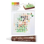 D�coration pour g�teau - scrap cooking - terrain de football - multicolore - pour enfants - stylo chocolat ...