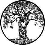 Dcoration murale arbre de vie mtal noir style zen vintage intrieur / extrieur crmaillre