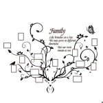 D�coration murale - pzcc - arbre g�n�alogique 3d - bois de cerf - cadre photo amovible - noir