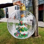 Dcorations de nol - ballon de nol gonflable amusant en plein air transparent a - sapin de nol dcorations ...