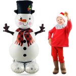 Dcoration de nol ballons xxl 3d charpe 3d bonhomme de neige - ballon en aluminium debout ballons pour ...