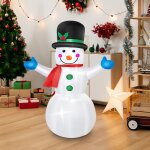 Dcoration de nol bonhomme de neige - bonhomme de neige en polyester de 12 m - avec lumires led - huole ...
