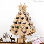 Calendrier de compte  rebours - dcoration nol - bois - 24 jours - support sapin - mixte