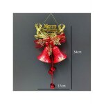 Dcorations de nol cloche dore hall lhtel pendentif rception fentre porte en verre tenture murale ...