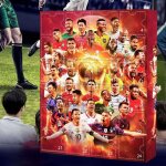 Dcoration nol toile pvc coupe monde football calendrier avent dcoration de table
