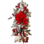 Décoration de noël - guirlande descalier de style nordique de noël rouge avec lumières 50cm décorations ... Décoration de noël - guirlande descalier de style nordique de noël rouge avec lumières 50cm décorations ...
