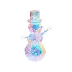 D�coration de no�l led arctica bonhomme de neige 43 cm multicolore