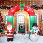 D�coration de no�l - mengda - arche de no�l gonflable - pour ext�rieur entr�ejardin - avec p�re no�l ...