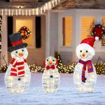 Dcoration de nol - yibujiazu - dcoration de nol bonhomme de neige lumineux ornements de pelouse - ...