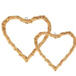 D�corations en osier - artemio - coeurs - beige - 20x20 cm et 30x30 cm - int�rieur