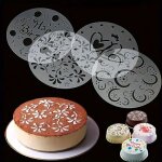D�coration patisserie g�teau lot de 4 pochoirs