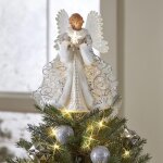 Dcoration de sapin de nol en forme dange toile ange de nol ornements darbre de nol