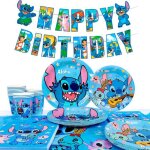 Decoration stitch anniversaireensemble de vaisselle de fte stitch deco anniversaire vaisselle kit stitch ...