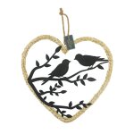 D�coration � suspendre en forme de coeur avec des oiseaux