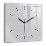 Decortapis horloge murale en verre horloge carr 30cm gris clair