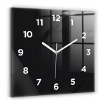 Decortapis horloge murale en verre horloge carr� 30cm mod�le de mur sombre