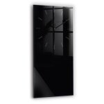 Decortapis horloge murale en verre horloge rectangulaire 30x60cm couleur noire