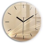 Decortapis horloge murale en verre horloge ronde 30cm lumi�re abstraite