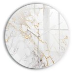 Decortapis horloge murale en verre horloge ronde 30cm marbre dcoratif