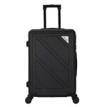 Deeluxe - valise moyenne taille 40x65x25cm abs rigide 4 roues double downtown noir
