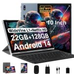 Deertime tablette 10. 1 - android 14 - 22go ram + 128go rom (1tb tf) - octa - core - 8000mah - widevine ...