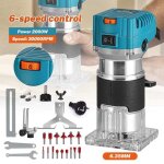 Dfonceuse affleureuse lectrique 2000w 30000 rpm dfonceuse mandrin de 635 mm six vitesses 15 fraises ...