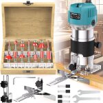 Défonceuse affleureuse Électrique 800w affleureuse à bois 30000 rpm avec 15 fraises à défoncer queue ... Défonceuse affleureuse Électrique 800w affleureuse à bois 30000 rpm avec 15 fraises à défoncer queue ...