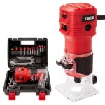 Teeno affleureuse dfonceuse lectrique 650w 15000 - 32000 rpm 12 fraises 6 vitesses housse anti poussire ...