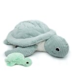 Peluche - les déglingos - sauvenou - tortue géante - bébé inclus - 50 cm - vert menthe Peluche - les déglingos - sauvenou - tortue géante - bébé inclus - 50 cm - vert menthe