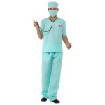 Dguisement et accessoire docteur chirurgien homme bleu