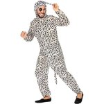Dguisement adulte dalmatien - atosa - combinaison et coiffe de chien de dessin anim - noir - blanc ...