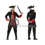 Dguisement de capitaine pirate - atosa - taille xl - noir - tissu synthtique - adulte