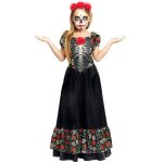 Dguisement catrina mexicaine roses pour fille