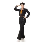 D�guisement - costume de marin noir - femme - polyester - inclus: chapeau et chemisier