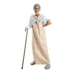 D�guisement - costume de vieille femme - multicolore - polyester - inclus robe et ch�le