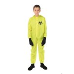 D�guisement enfant - ptit clown - danger biologique - jaune - polyester - 10 - 12 ans