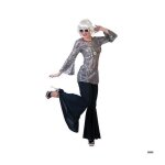 Dguisement disco - tunique - robe disco noir / argent