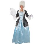Dguisement femme marquise bleu de luxe