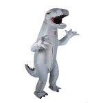 Dguisement gonflable dinosaure gris adulte