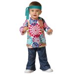 Dguisement hippie multicolore bb