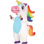 Dguisement de licorne gonflable arc - en - ciel pour adulte