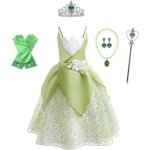 D�guisement lito angels robe de princesse tiana avec accessoires pour fille 5 - 14 ans