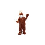 Deguisement mascotte lapin brun adulte taille unique luxe - big tete animal - paques fete - set costume ...