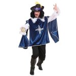 Dguisement de mousquetaire bleu adulte