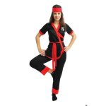 Dguisement ninja femme - ptit clown - costume art martial kung - fu carnaval cosplay halloween - noir ...