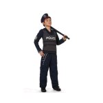 Dguisement de policier noir chic pour garon - atosa - taille unique - a partir de 7 ans