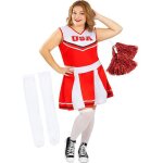Dguisement pompom girl avec pompons et chaussettes grande taille - dguisement pour femme pour halloween ...