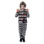 D�guisement prisonnier gar�on - ptit clown - costume enfant - confortable - polyester - 10 - 12 ans